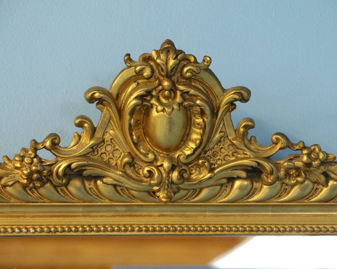 Louis Philippe Antique French Gold Gilt Mirror, circa 1860-80