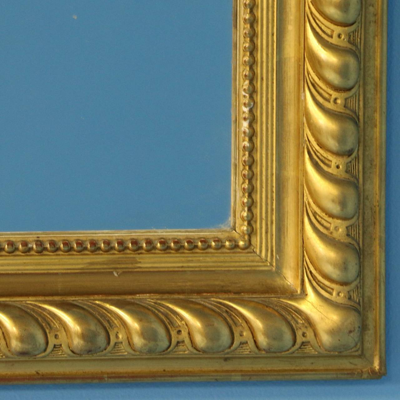 Antique French Gold Gilt Mirror, circa 1860-80 In Excellent Condition In Round Top, TX