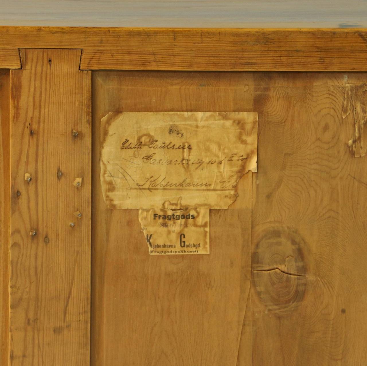 19th Century Antique Pine Bow Front Chest of Drawers, Denmark circa 1850-70