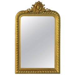 Antique French Gold Gilt Mirror, circa 1860-80