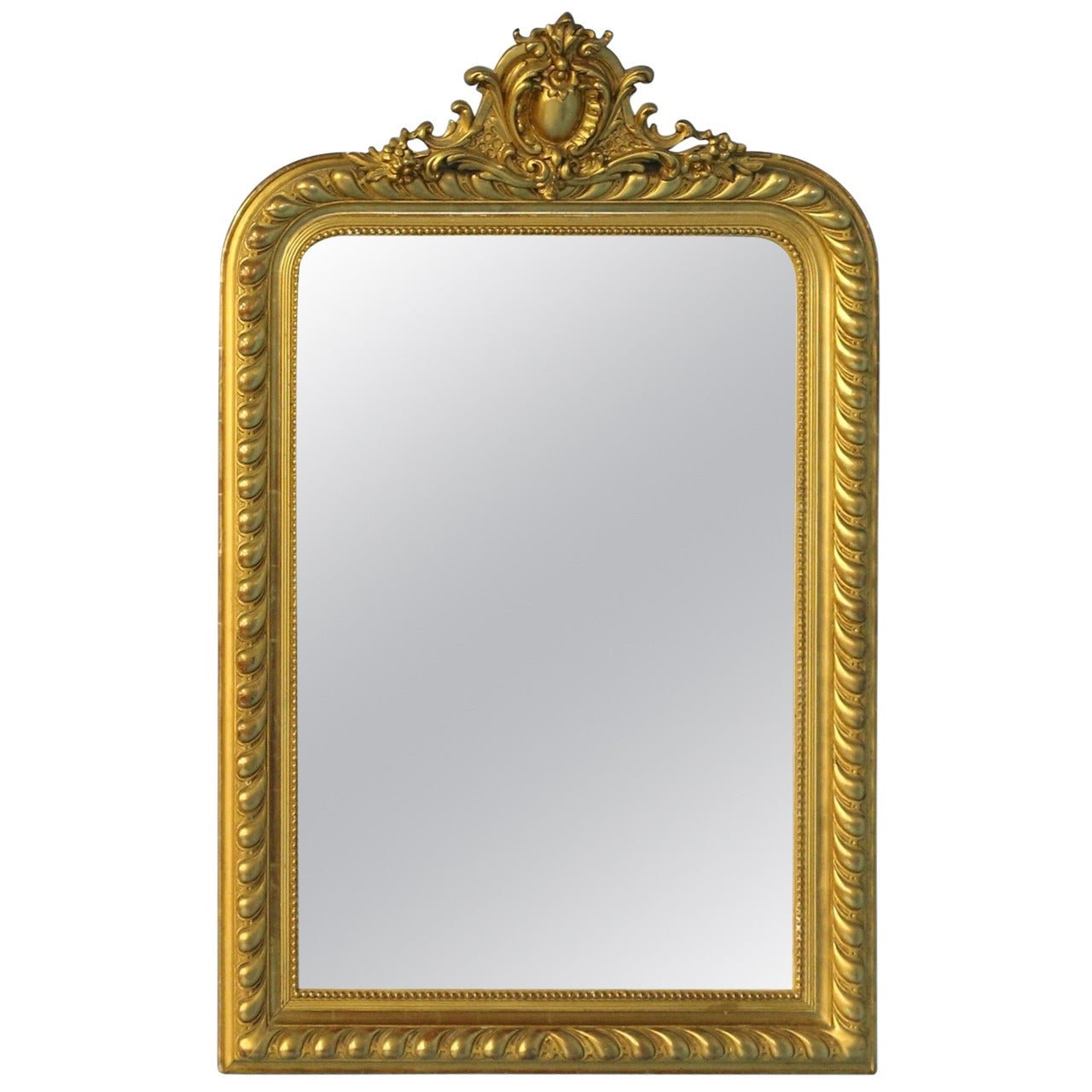 Antique French Gold Gilt Mirror, circa 1860-80