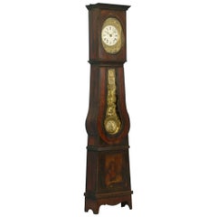 Horloge de parquet française ancienne de Morbier "Vignerons":: vers 1850-1860