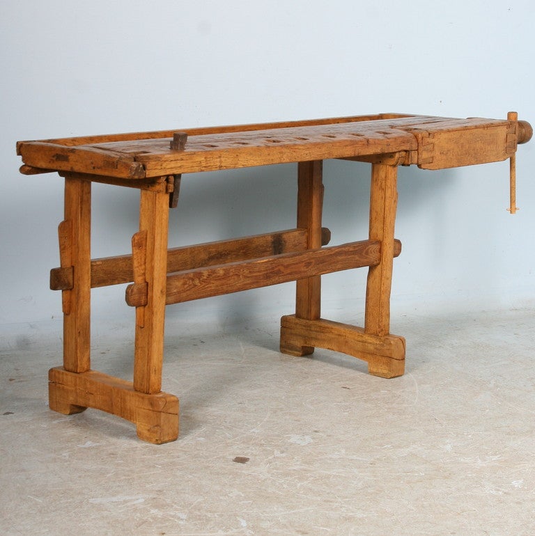 Antique Carpenter's Workbench, Denmark Circa 1880