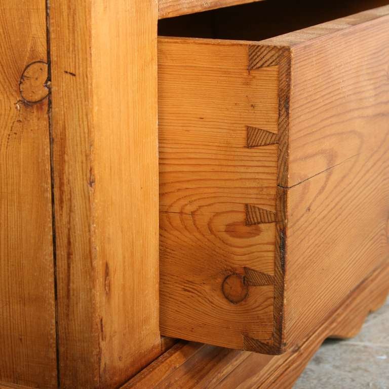 Antique Danish Pine Bookcase Cabinet, circa 1880 In Excellent Condition In Round Top, TX