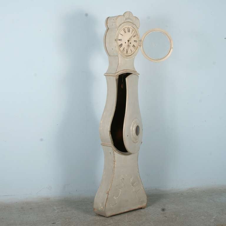 Antique Swedish Mora Grandfather Clock, circa 1840's