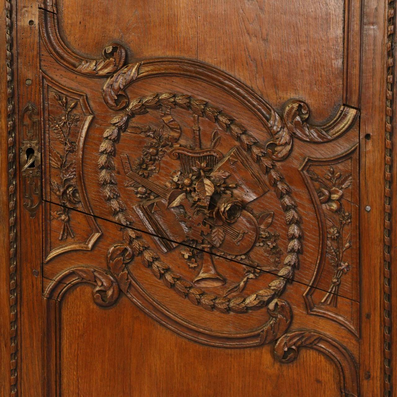 Antique French Carved Oak Armoire, circa 1800 3
