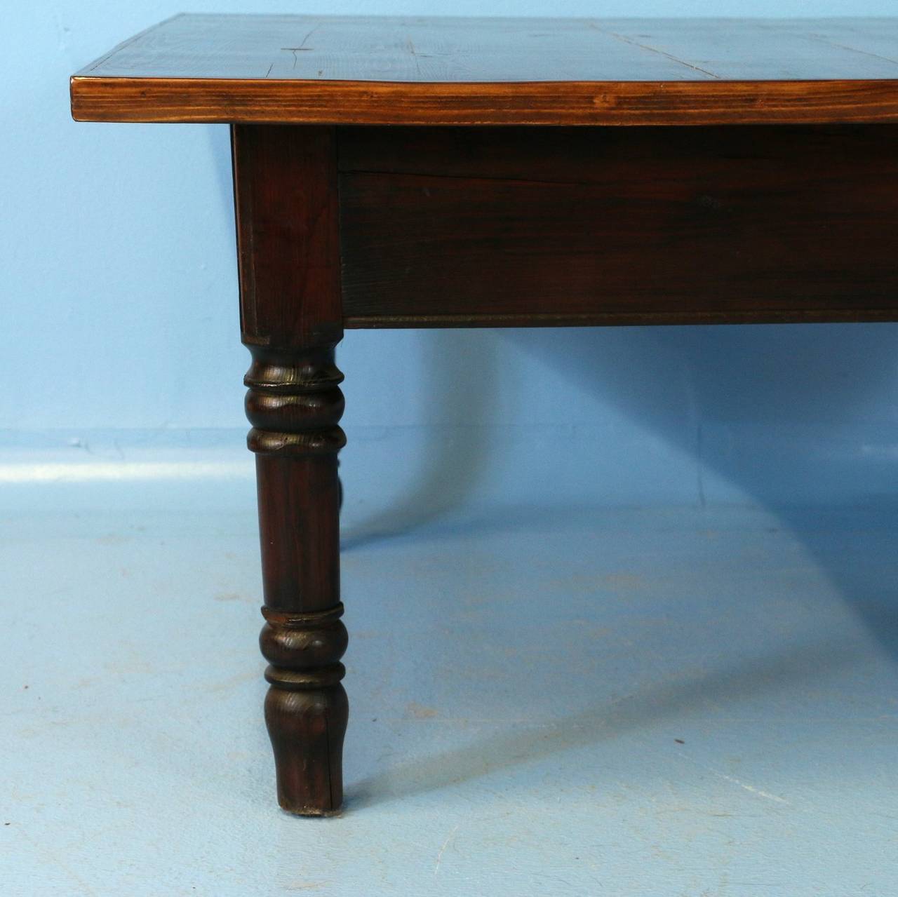 Antique Danish Square Coffee Table circa 1880 In Excellent Condition In Round Top, TX