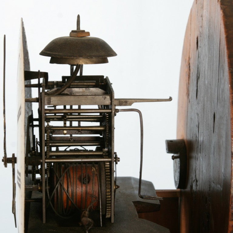 Swedish Mora Grandfather Clock, Original Black and Gold Paint 5