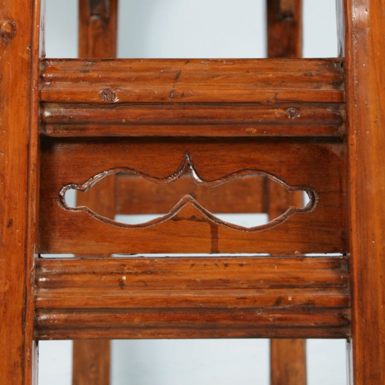 19th Century Antique Chinese Lacquered Fruitwood Console Table, Circa 1840