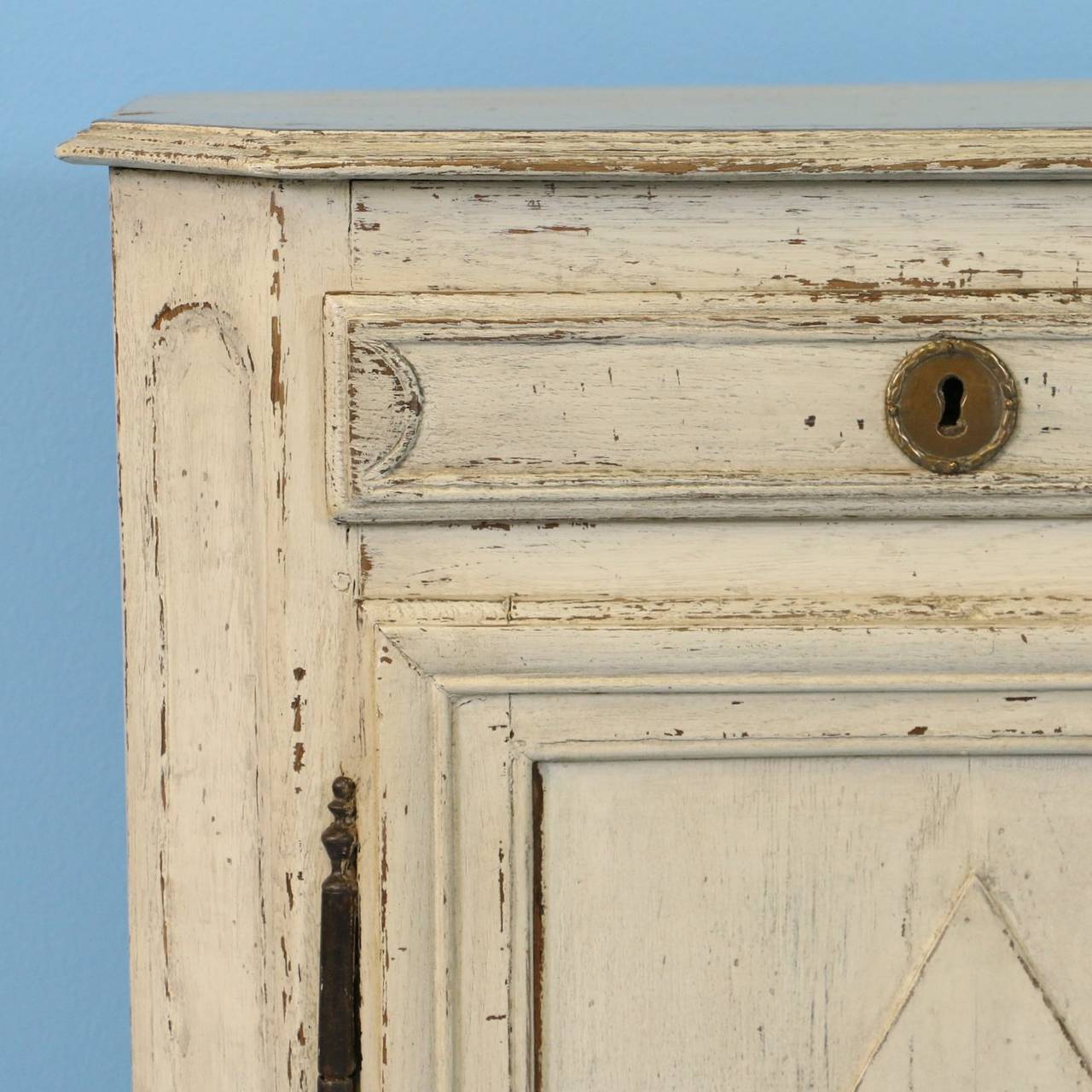 19th Century Antique Swedish Gustavian White Painted Sideboard