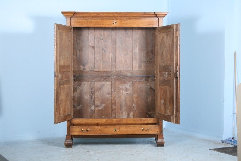 Large French Oak Empire Armoire, Circa 1800-20