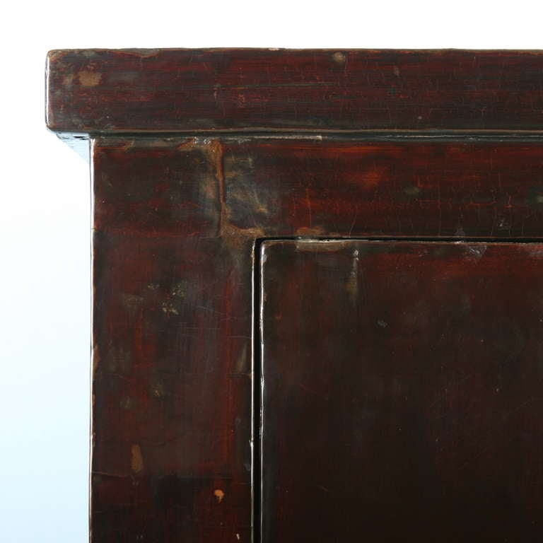 Antique Original Dark Painted Lacquered Chinese Cabinet/Armoire circa 1800-40 1