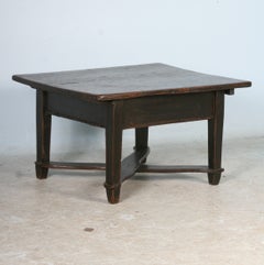 Antique Romanian Black Coffee Table, circa 1850