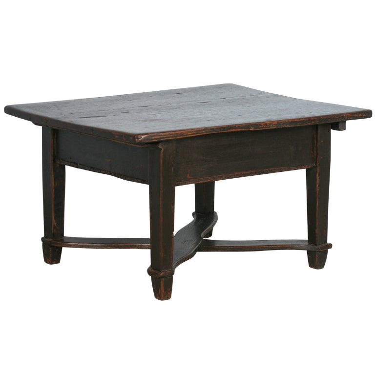 Antique Romanian Black Coffee Table, circa 1850 at 1stdibs