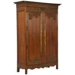 Antique French Carved Armoire, circa 1790-1820