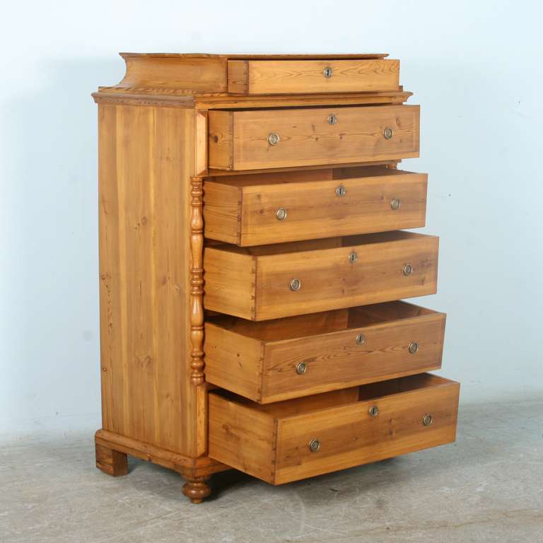 Swedish Antique Pine Tall Chest of Drawers or Highboy, Sweden circa 1850-70