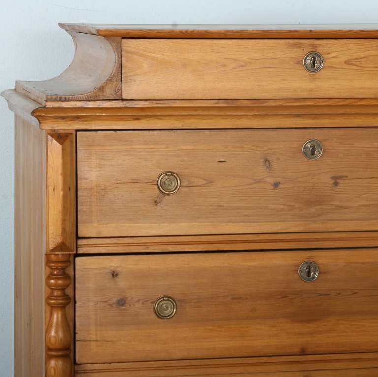 Antique Pine Tall Chest of Drawers or Highboy, Sweden circa 1850-70 3