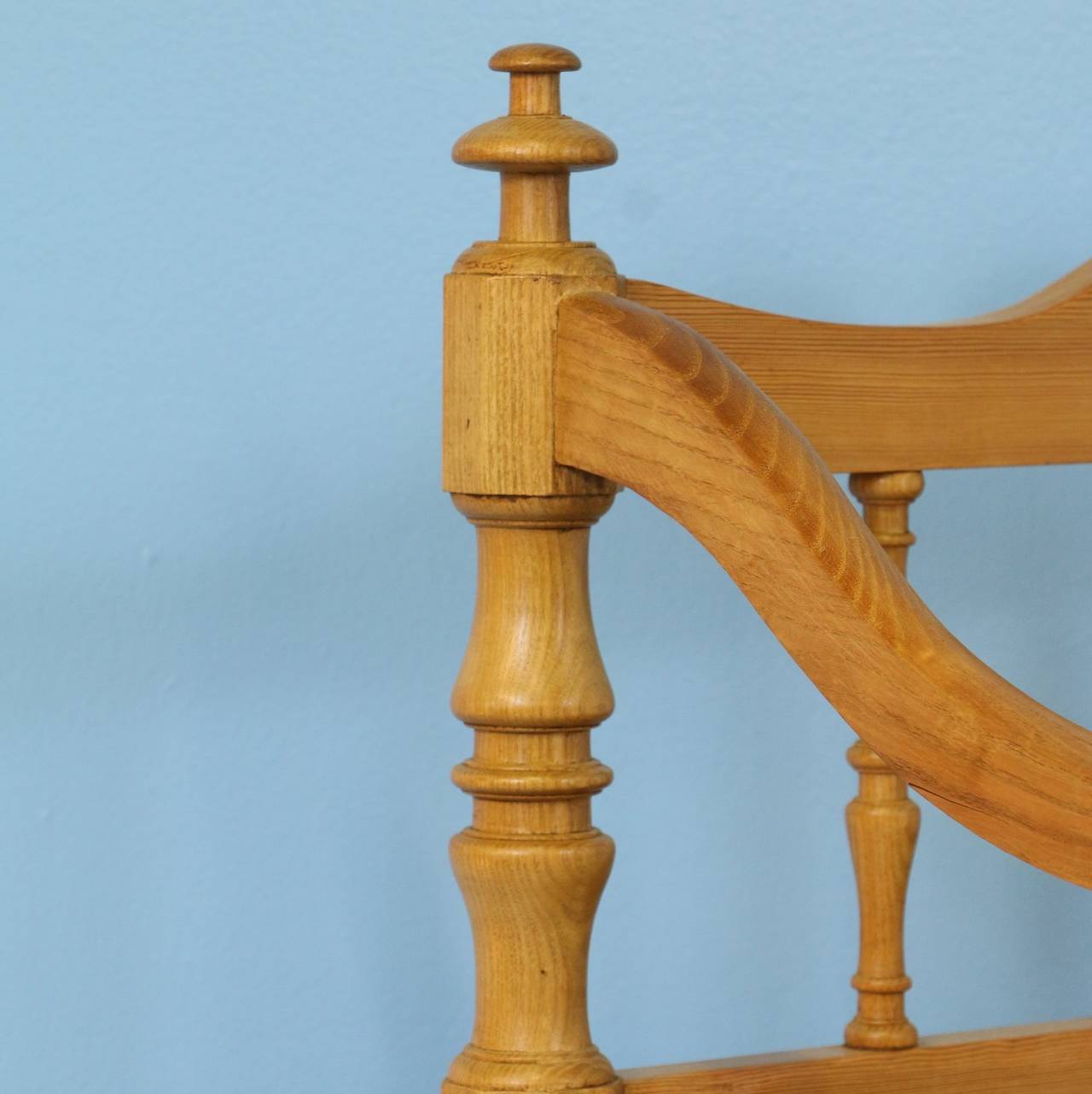 19th Century Antique Small Pine Swedish Bench with Hidden Storage, circa 1860-1880