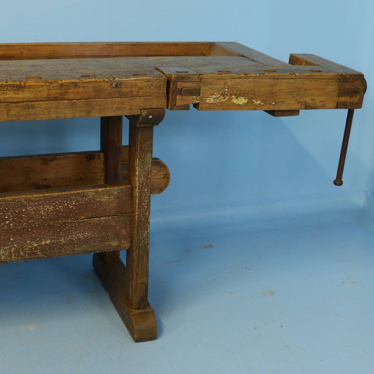 Antique Carpenter's Workbench, Unusual Console Table, circa 1860-1880 3