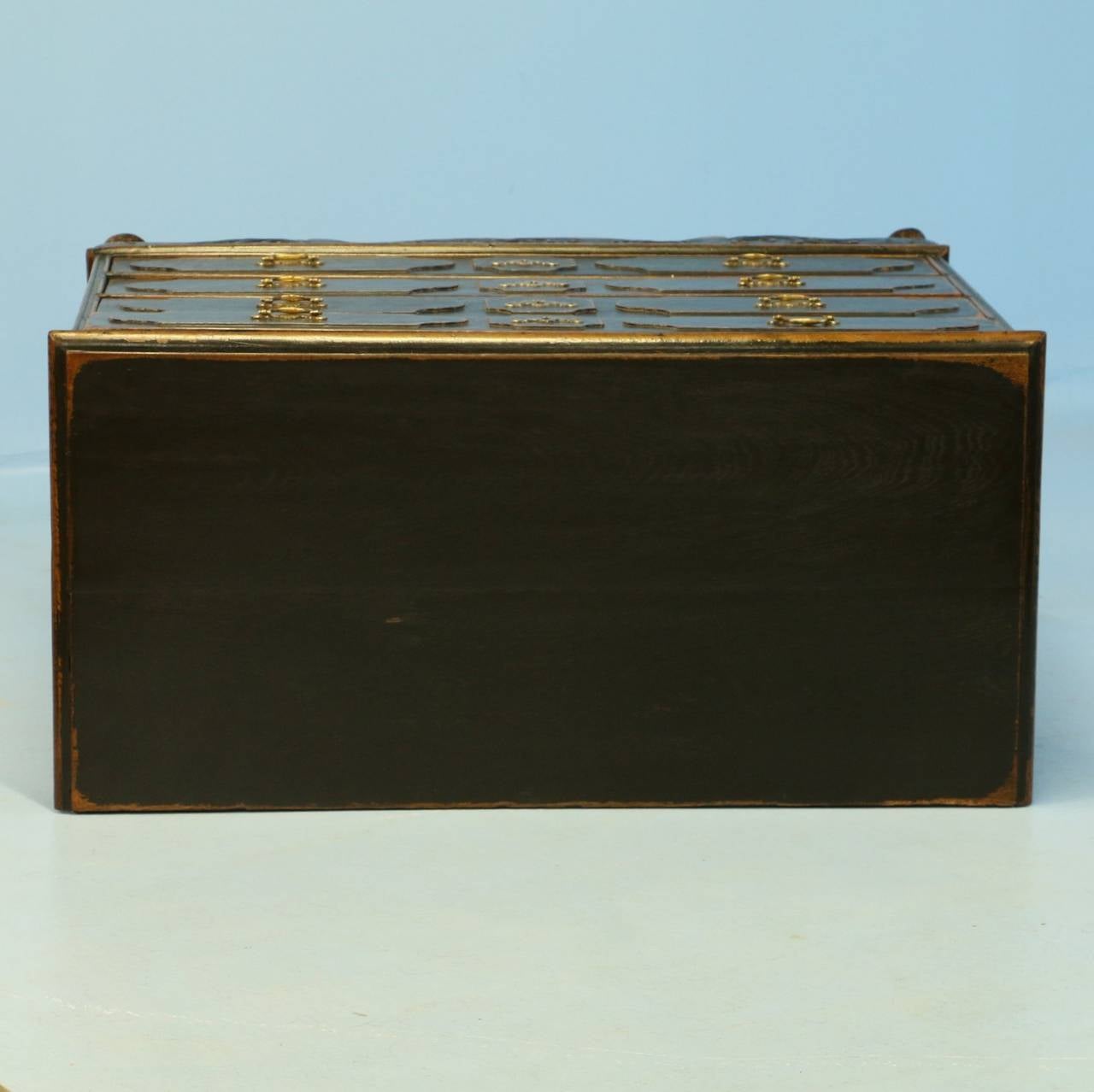 Antique Black Painted Chest of Drawers, Denmark, circa 1800-1820 2