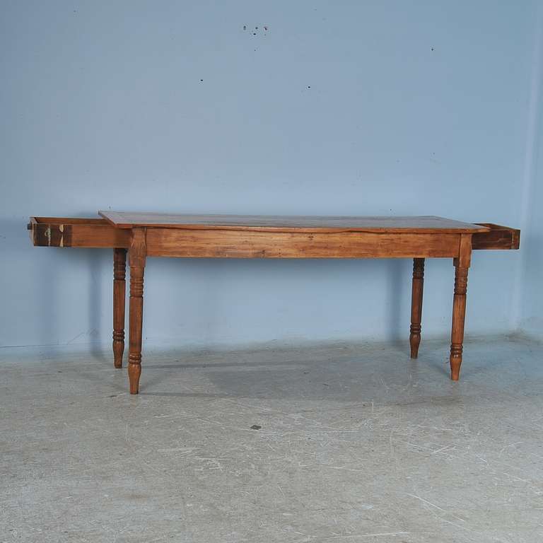antique narrow dining table