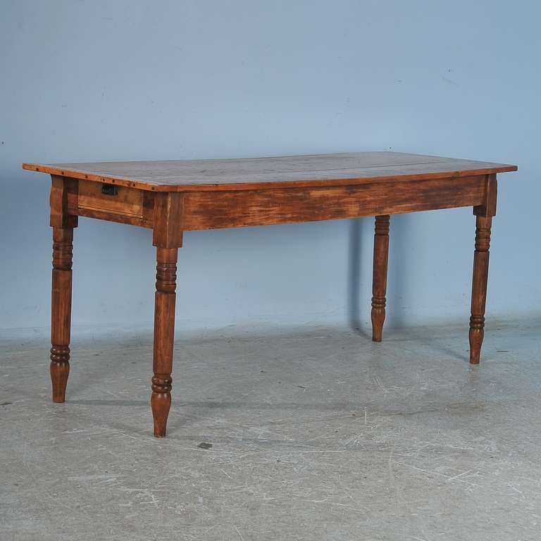 Wood Antique Narrow Pine Table, USA