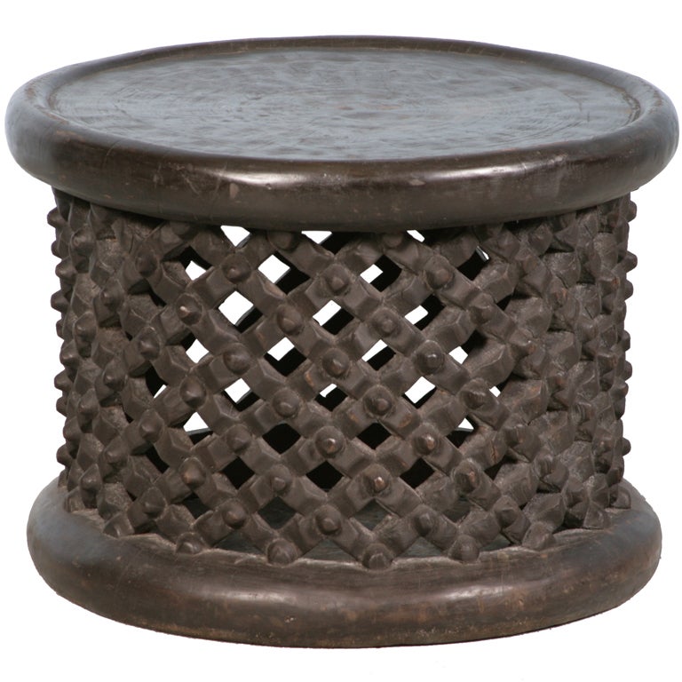 Antique/Vintage African Carved Side Table at 1stdibs