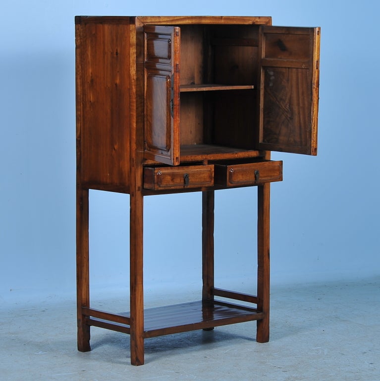Antique Chinese  Walnut Cabinet c1840-1860