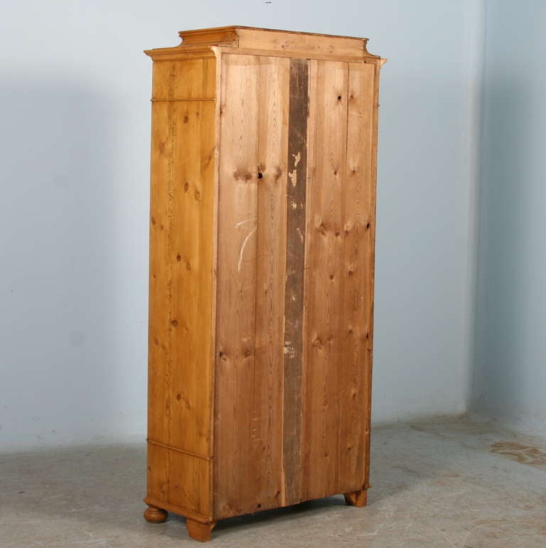 Antique Pine Narrow One-Door Armoire/Cupboard circa 1880 In Excellent Condition In Round Top, TX