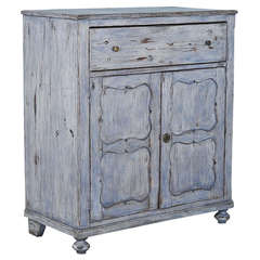 Antique Blue Painted Swedish Sideboard, Incredible Finish