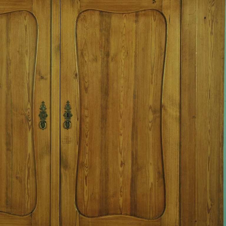 Antique Swedish Large Pine Corner Cabinet 2