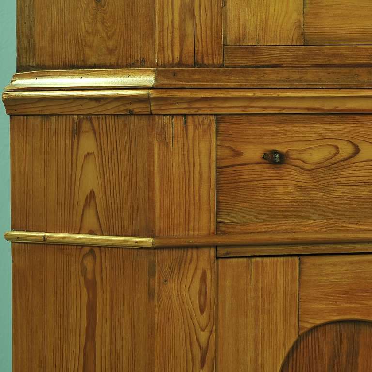 Antique Swedish Large Pine Corner Cabinet 3