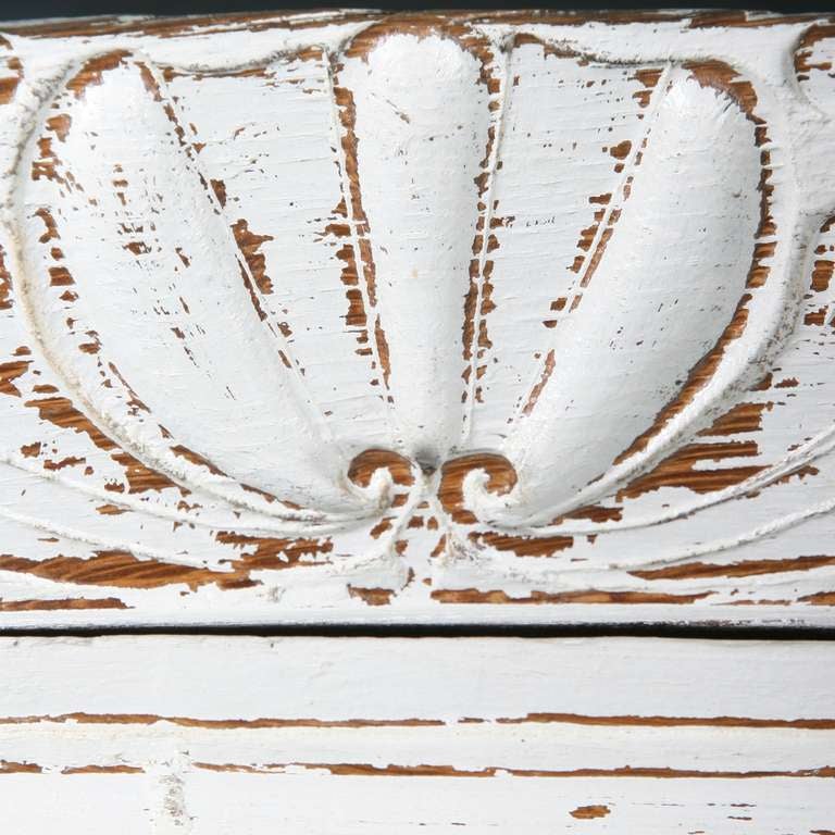 18th Century and Earlier Antique Swedish White Chest of Drawers, circa 1750