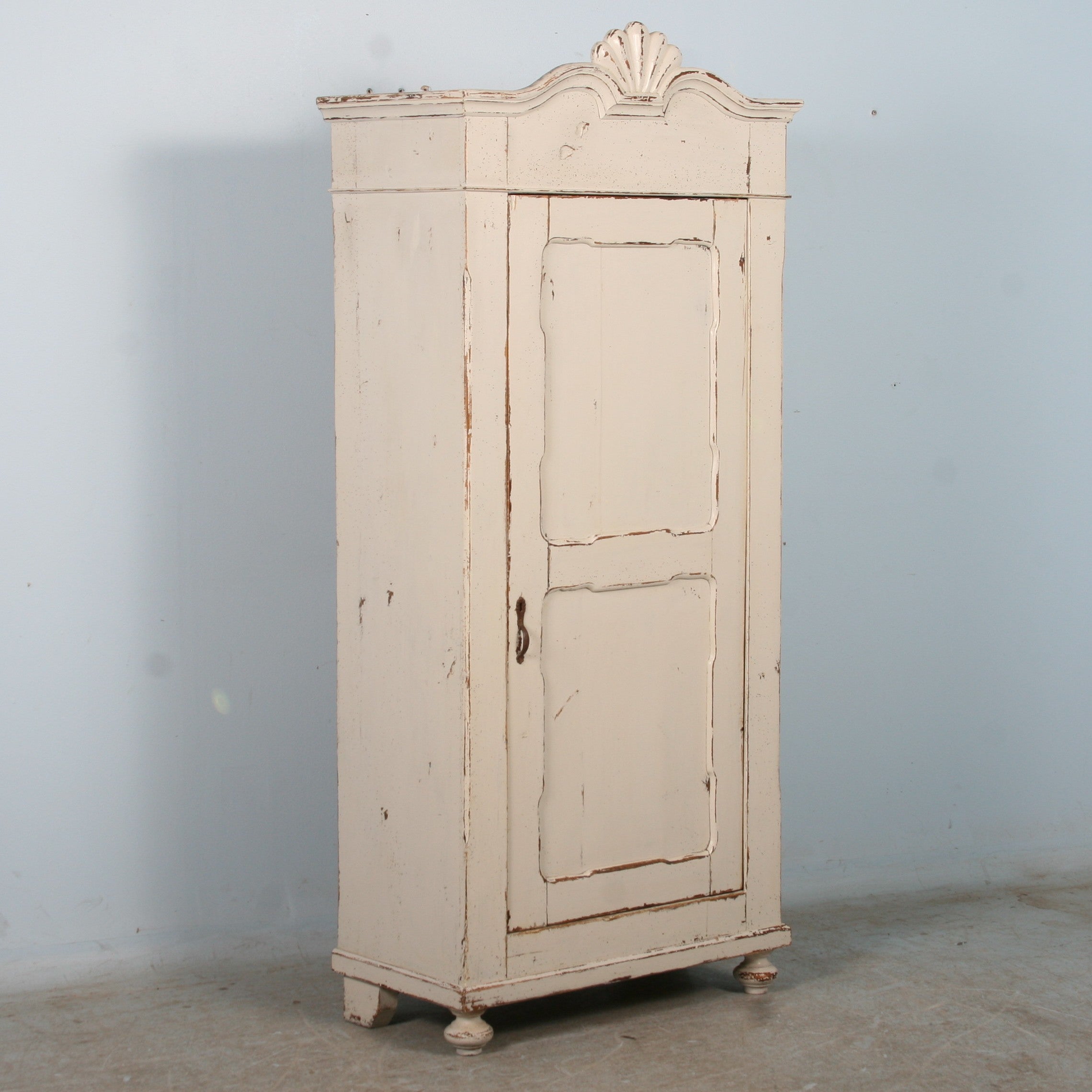 Antique Swedish Narrow 1Door White circa 185070 at