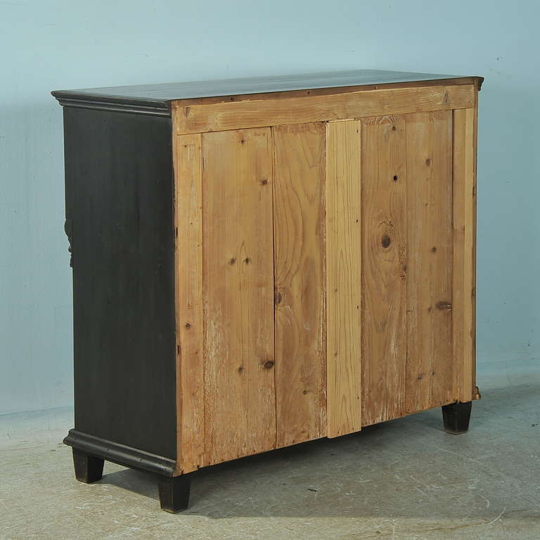 Antique Large Black Chest of Drawers, circa 1860 2