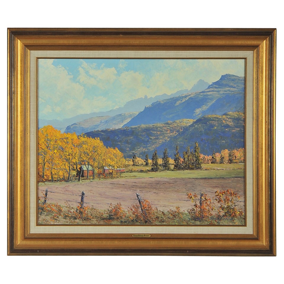 Original Oil Painting of Uncompahgre Valley by James Emery Greer
