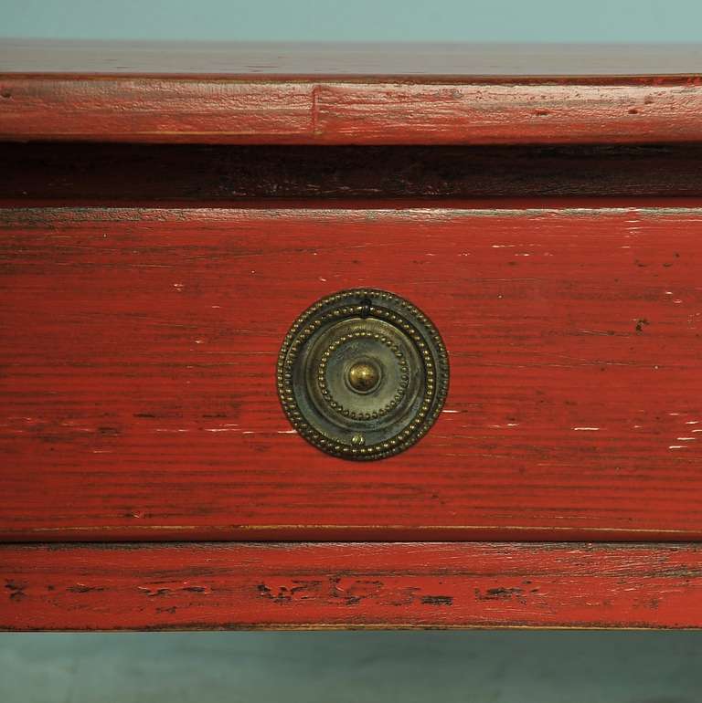 Antique Red Painted Coffee Table, Denmark, circa 1880 2