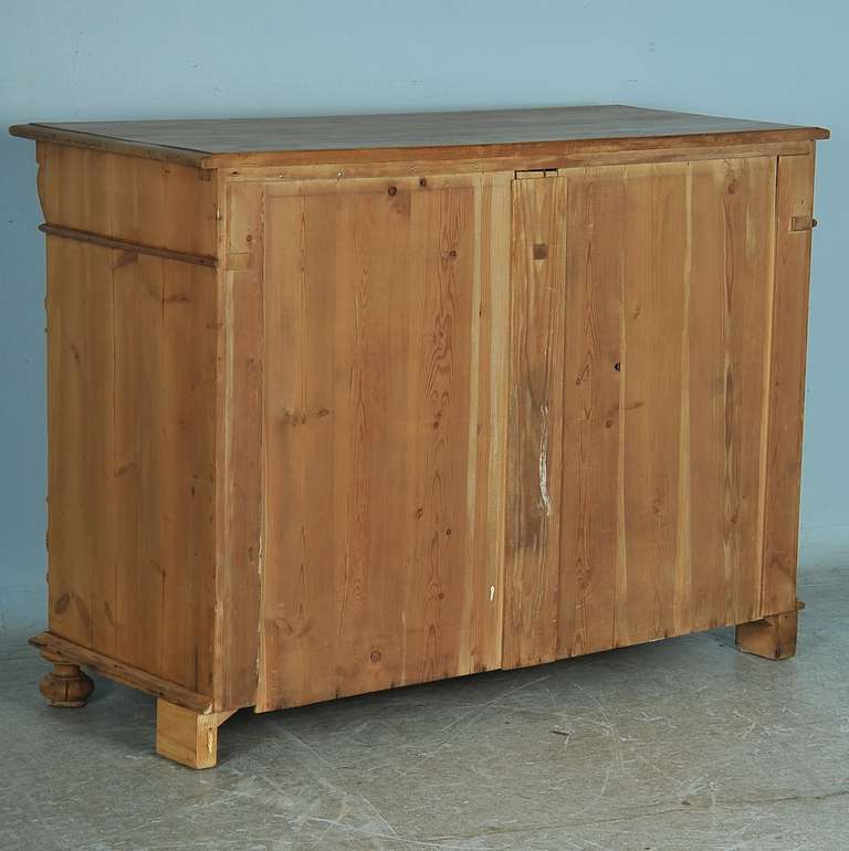 Antique Danish Pine Sideboard with Carved Panel Doors, circa 1870 5
