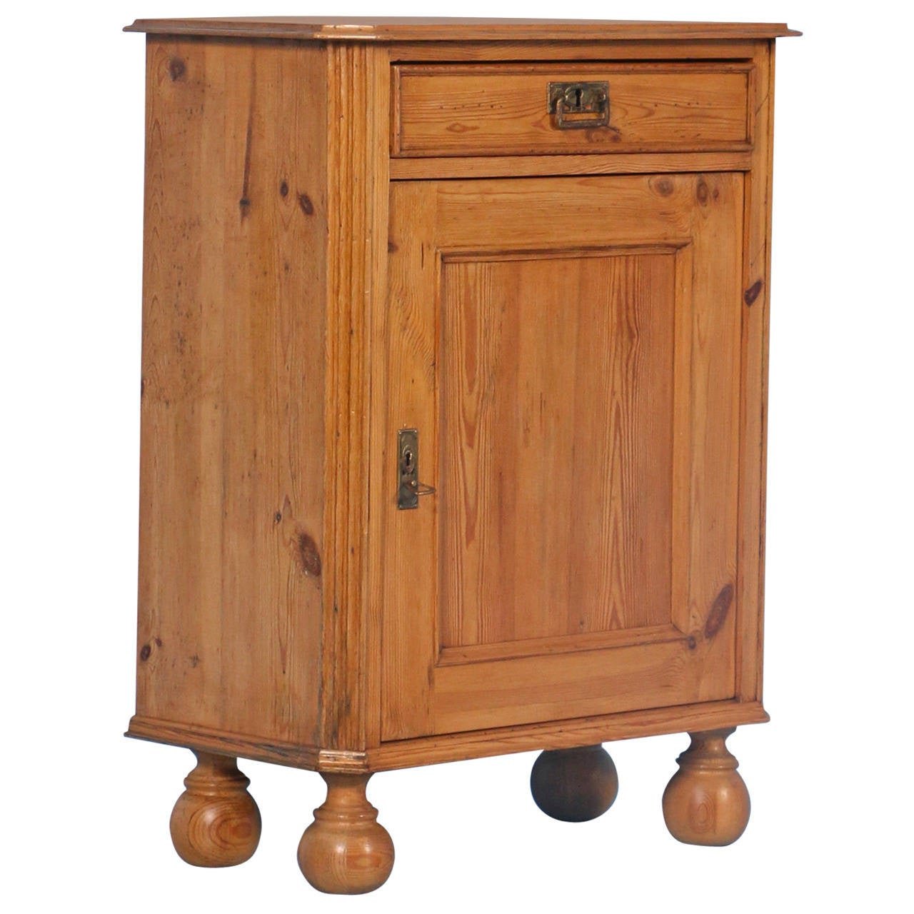 Antique Danish Pine Night Stand circa 1870 at 1stdibs