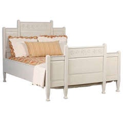 Used Queen Swedish Bed with Painted Finish