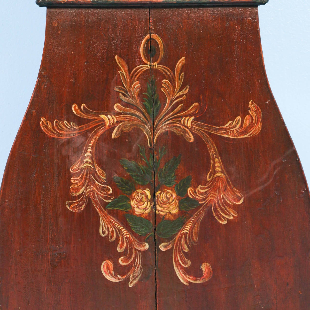 Antique Original Painted Brown Swedish Mora Grandfather Clock, Dated 1831 6