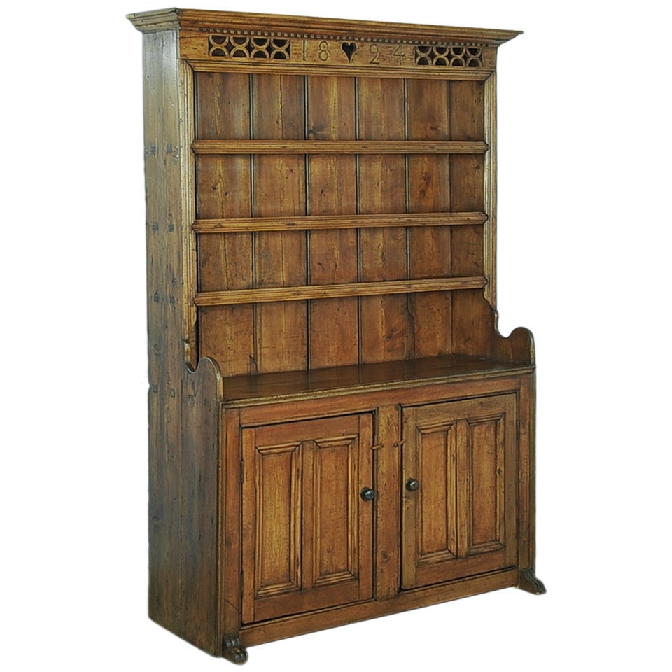 Antique English Pine Cupboard, circa 1820-40