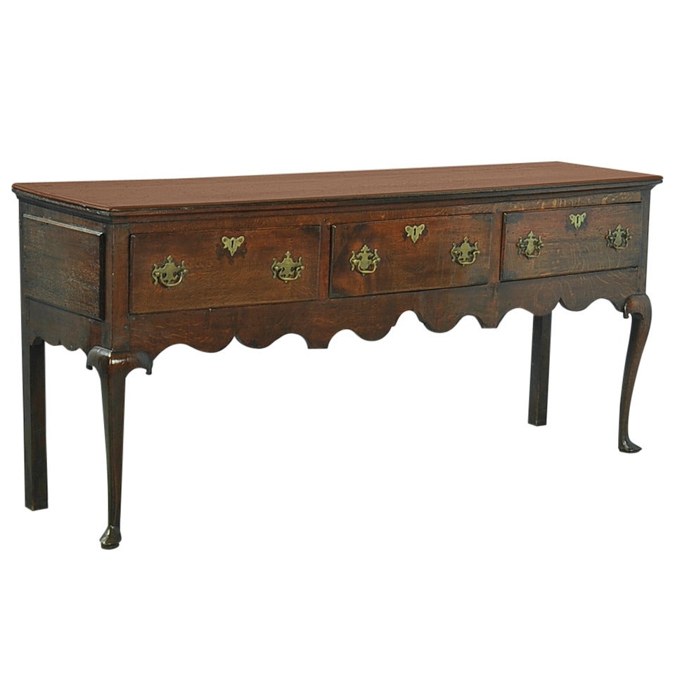 Antique Queen Anne Console Table/Welsh Dresser, England, circa 1800s