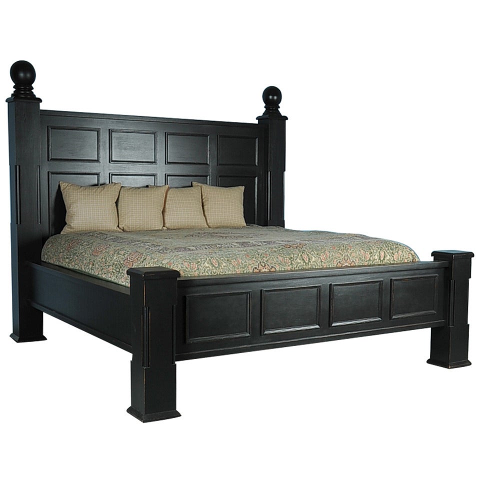 Massive Custom Black King Size Bed