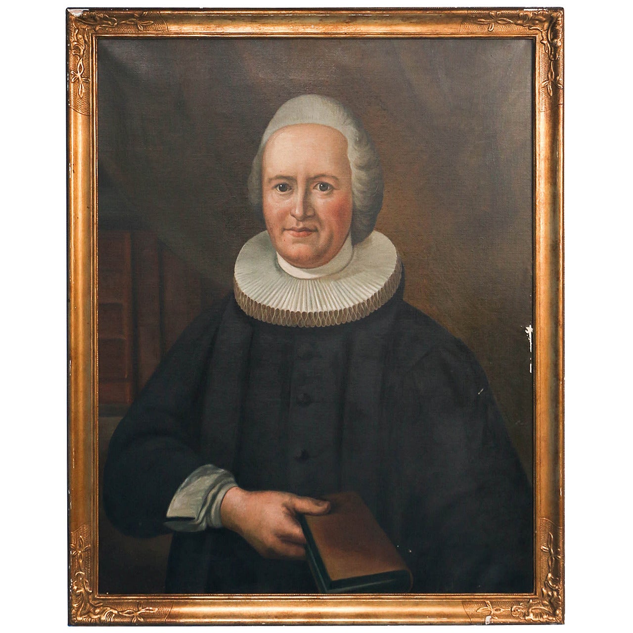 Original Oil on Canvas of Bishop Stephan Middelboe, Signed Svend Rønne 1937