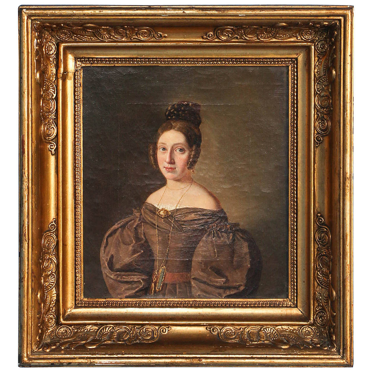 Eugen | Oil Painting Freda Portrait Art Printed Women's Casual  Shirt