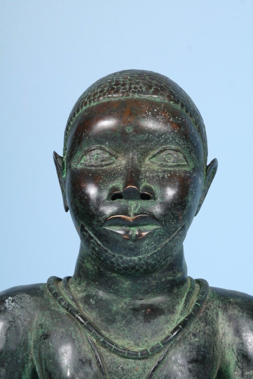 African King & Queen Bronze Sculptures 'Pair' 6