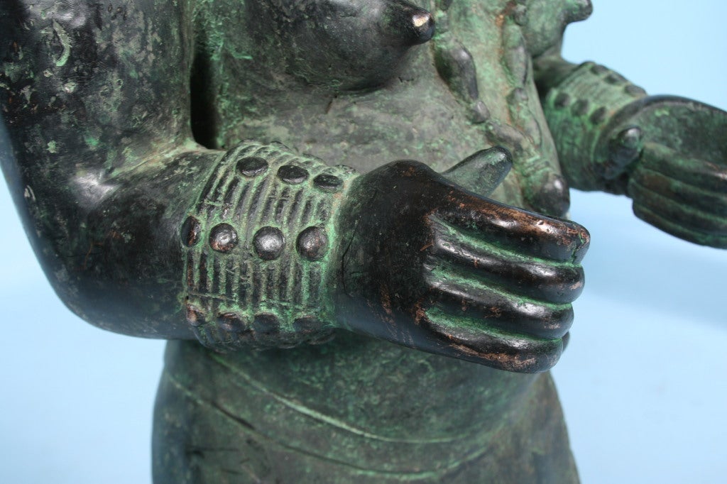 African King & Queen Bronze Sculptures 'Pair' 2