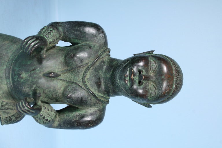 African King & Queen Bronze Sculptures 'Pair' 5