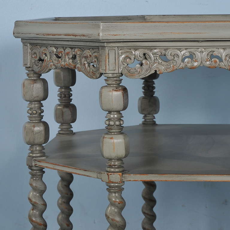 Gustavian Swedish Gray, Eight-Sided Table